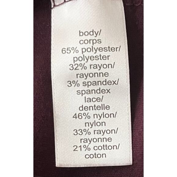 MAURICES ROUND HI-NECK DRESSY TANK TOP, WOMENS, L, FUCHSIA & CRANBERRY, EMBROID - Picture 11 of 12